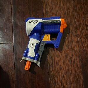 Nerf Triad EX-3 Blaster - Blue, Orange, and White